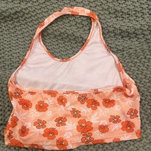 Orange Floral Halter Top